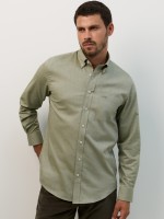 Camisa caqui de manga larga