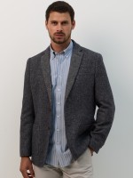 Blazer cl�ssico slim fit em azul-marinho