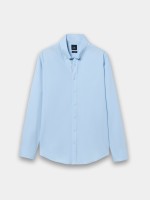 Camisa Oxford regular fit em azul