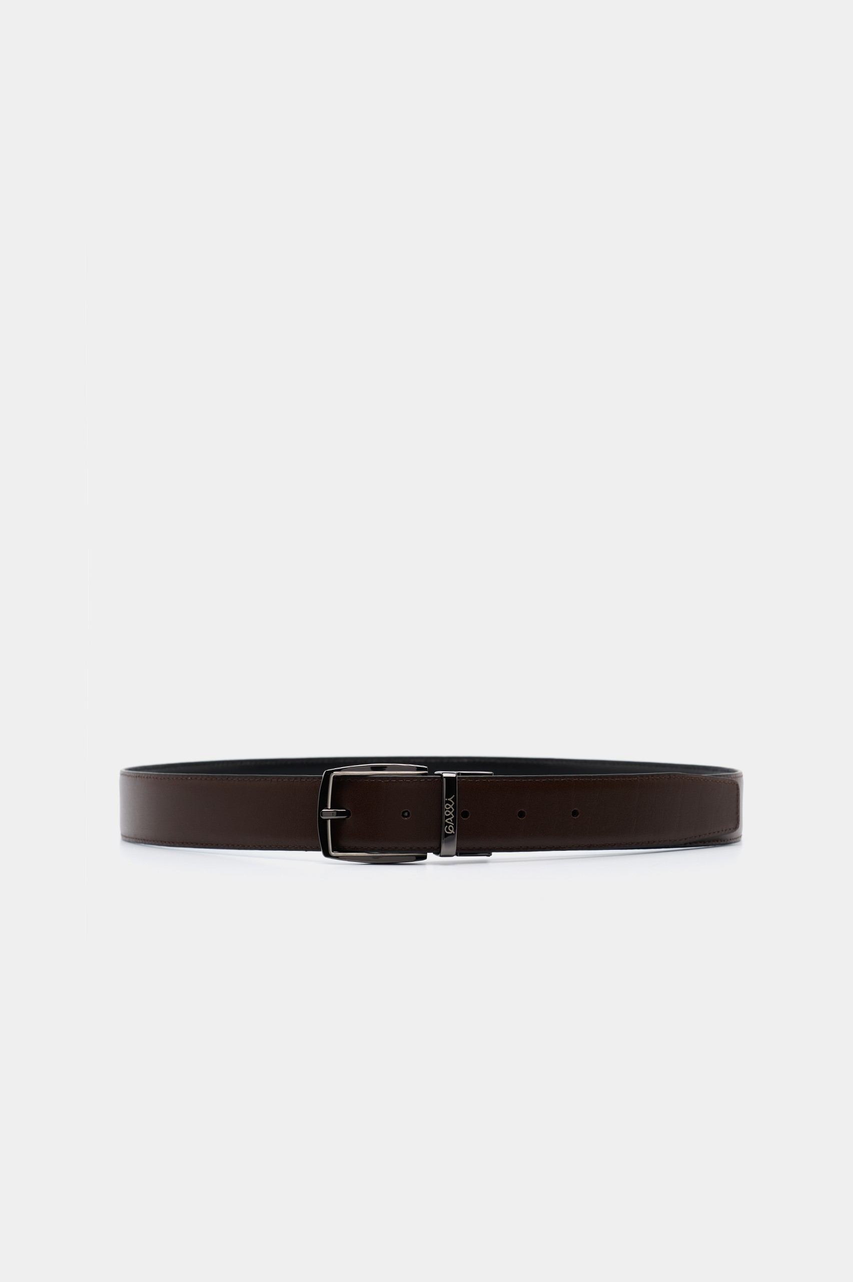Cinturón clásico reversible de cuero negro