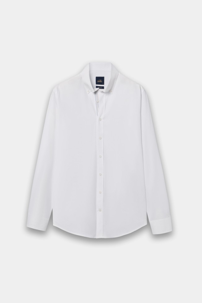 Camisa Oxford regular fit em branco